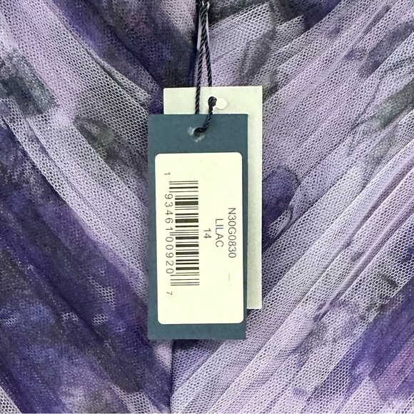 NWT Marchesa Notte Evening Gown Floral Applique Maxi 14 - Picture 13 of 13